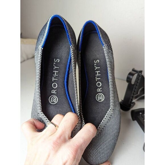 ROTHYS The Flat in Retried Grey Birdseye Size 6 - Picture 11 of 11